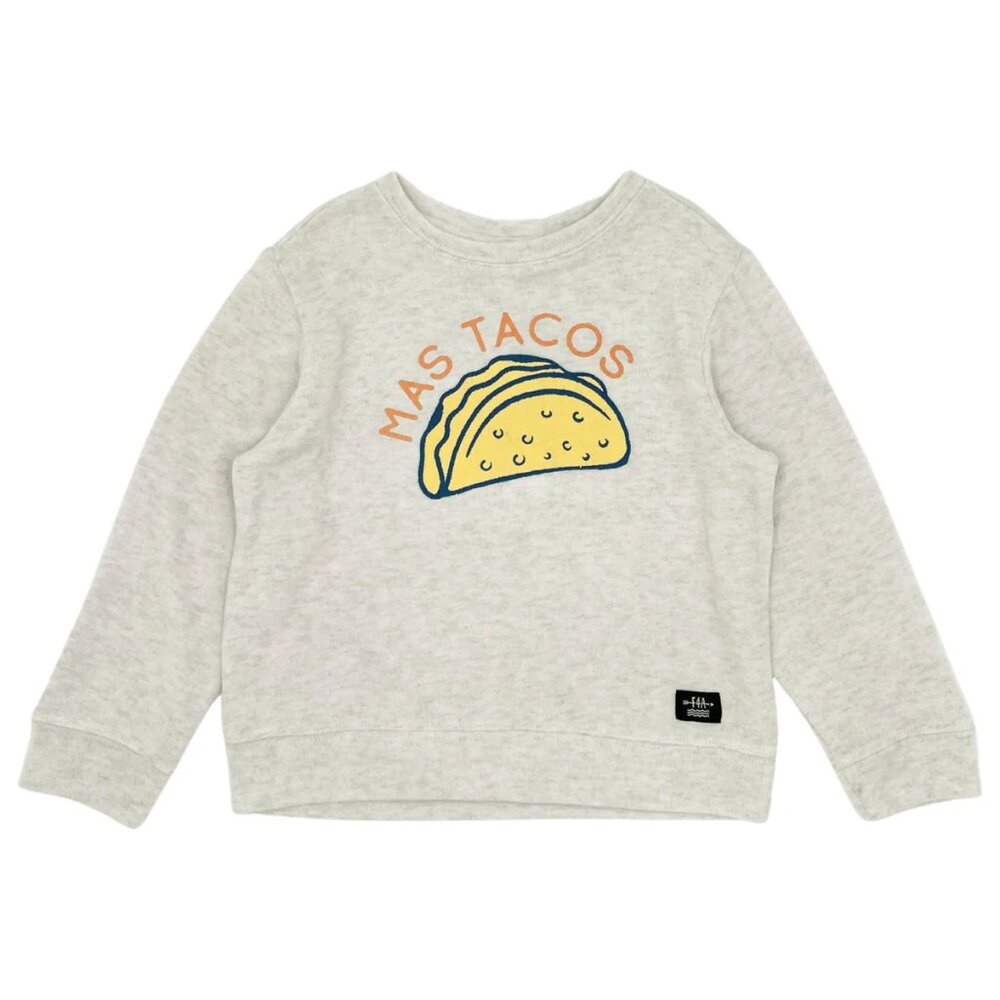 Heather Gray Mas Tacos Hacci Long Sleeve Pullover
